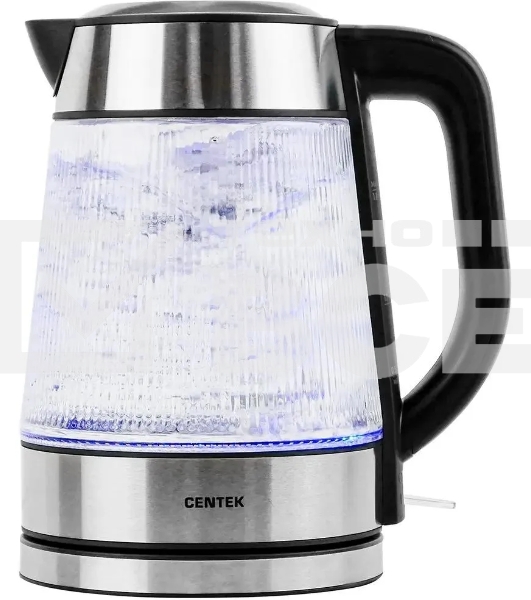 Чайник Centek CT-0013 стекло, 2200 Вт, 1.8 л, серебристый