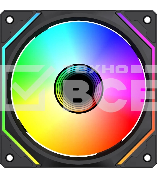 Вентилятор для корпуса Bloody BD-CF120ARGB5 LCD ARGB черный, 120 мм, 1600 об/мин, 26 дБ, 4 pin