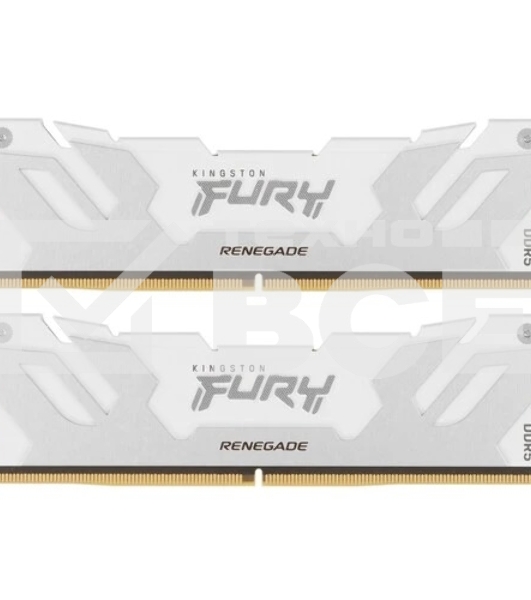 Оперативная память Kingston Fury Renegade, DDR5, 32GB (2x16GB), 6800MHz, CL36, DIMM, с радиатором, белый