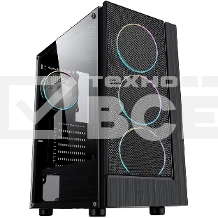 Компьютерный корпус AeroCool / Formula F-33RGB черный без БП ATX 3x120mm 2xUSB2.0 1xUSB3.0 audio bott PSU