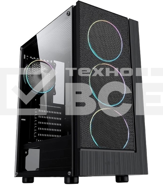 Компьютерный корпус AeroCool / Formula F-33RGB черный без БП ATX 3x120mm 2xUSB2.0 1xUSB3.0 audio bott PSU