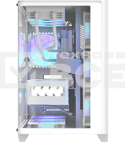 Компьютерный корпус AeroCool/Formula Crystal U2 белый без БП ATX 1xUSB 2.0 1xUSB 3.0 1xUSB3.1 audio bott PSU