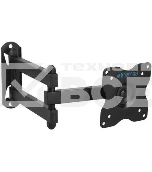 Кронштейн для телевизора Kromax DIX-15 черный, 15'-28' макс. 30 кг, настенный, поворот и наклон