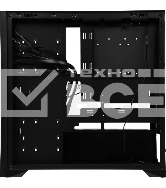 Корпус Formula V Line TimberLine T0 Black, ATX, wood+plastic front, TYPE-C*1, USB3.0*2, FRONT 3x120мм FRGB, REAR 1x120мм FRGB