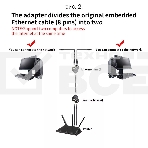 Переходник-разветвитель VCOM RJ-45 8P8C (F)<-->2 x 8P8C (F),FTP, ABS пластик, кат. 5eVCOM <CT252S>, фото3