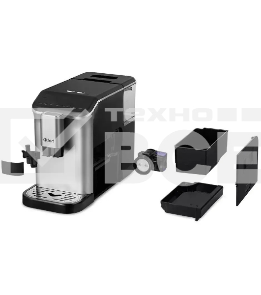 Кофемашина Kitfort КТ-7166 1350Вт черный/нержавеющая сталь
