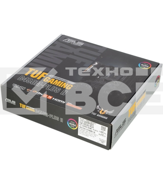 Материнская плата ASUS TUF GAMING B450M-PLUS II, AM4, AMD B450, 4xDDR4, 6xSATA, 1xM.2, 1xPCIe 3.0 x16, 1xPCIe 2.0 x16, 1xPCIe x1, 1xHDMI, 1xDVI-D, 1x 1Gb LAN, 2xUSB-A 3.2 Gen 1, 1xUSB-A 3.2 Gen 2, 2xUSB-A 2.0, 1xUSB-C 3.2 Gen 1, 3x3.5 мм, 7.1, mATX