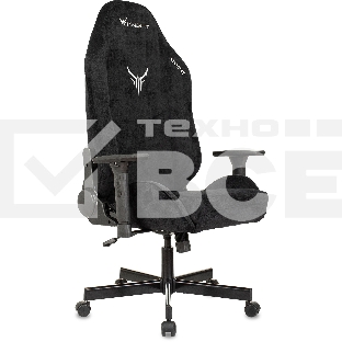 Кресло игровое Knight N1 Fabric черный Light-20, с подголов. крестовина металл