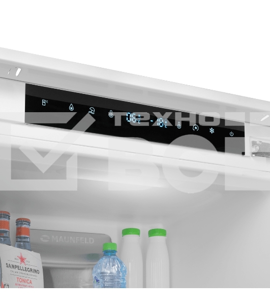 Встраиваемый холодильник Maunfeld MBF19354NFWGR LUX Inverter белый двухкамерный 209/64 л морозилка снизу, No Frost