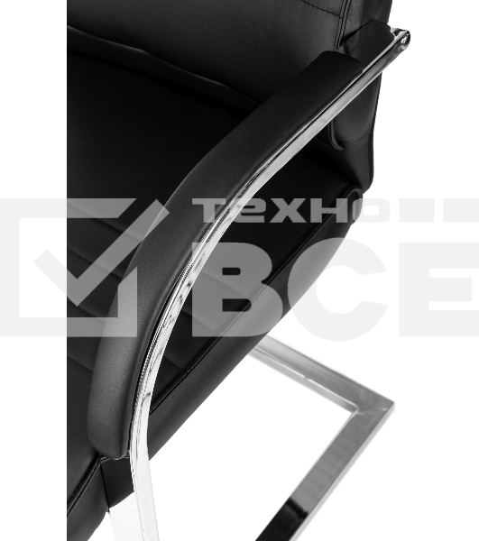 Кресло компьютерное Бюрократ T-8010-LOW-V/BLACK черный, искусственная кожа