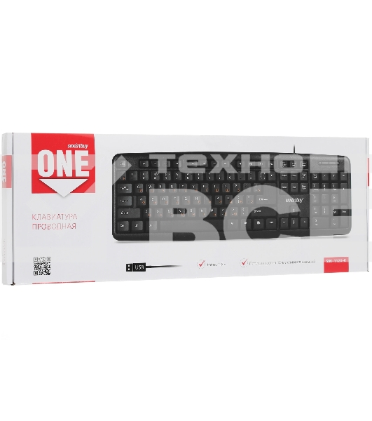 Клавиатура проводная Smartbuy ONE 112 USB черная SBK-112U-K