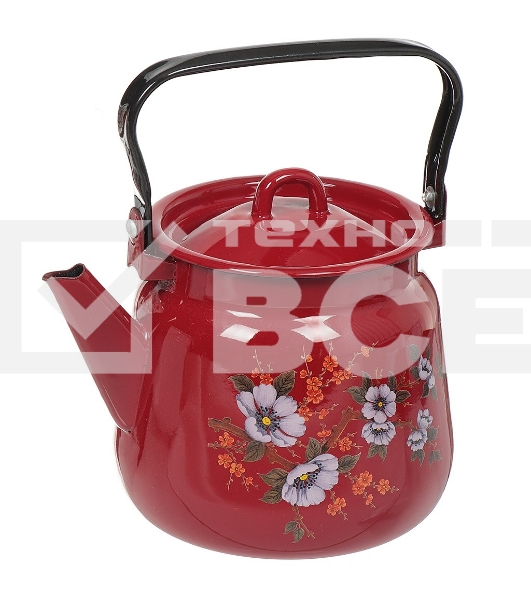 Чайник СИБИРСКИЕ ТОВАРЫ С2716.ЯР, С2716.3ЯР,С2716.ЯР*106 Вишневый эмал 3,5 л с рис
