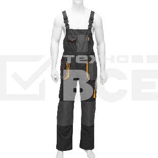 Полукомбинезон профессиональный рабочий Denzel 65% полиэстер 35% хлопок, M