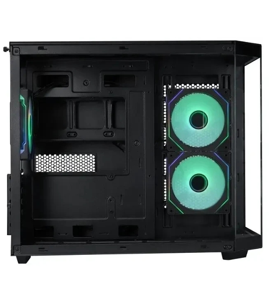 Корпус mATX Eurocase M2771 black, без БП, закаленное стекло 2 стороны