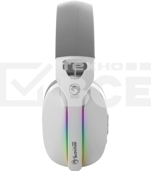 Гарнитура MARVO HG9086W Pulz 70W белый, беспроводная + проводная, радиоканал, до 10 ч, съёмный микрофон, подсветка, совместимость с PS5, Xbox
