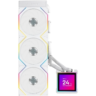 Система водяного охлаждения Lian-Li HydroShift II LCD-S 360TL ARGB Soc-AM5/AM4/1700/1851 белый 4-pin 33dB Al+Cu LCD Ret (G89.GHS2LCDS36TW.R0)