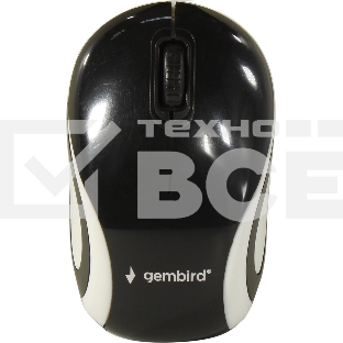Мышь беспроводная Gembird MUSW-610 черный, 1200 dpi, радиоканал, USB, кнопки - 3