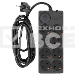 Сетевой фильтр Ippon BK-8-EU-3-16-B 3м (8 розеток) черный (коробка), фото2