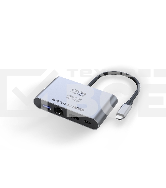 Распределитель Infobit iHub 301 3 подключения через 1 кабель USB-С