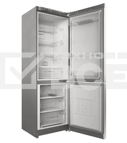 Холодильник Indesit ITS 4180 G серебристый двухкамерный 220/78л морозилка снизу, No Frost