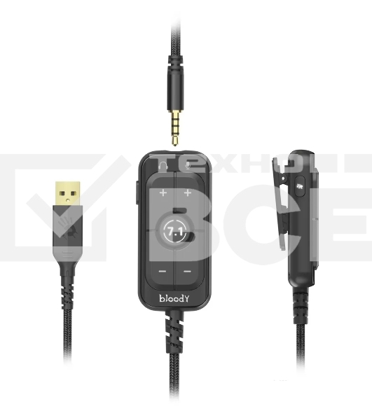 Наушники с микрофоном A4Tech Bloody M590i синий/белый 1м мониторные USB оголовье (M590I SPORTS NAVY)