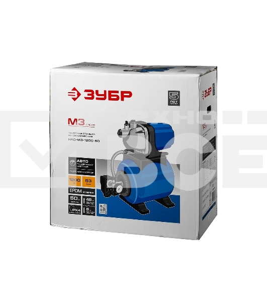 Станция насосная ЗУБР НАС-М3-1200-50  1200Вт 3780л/ч 35С чистая вода