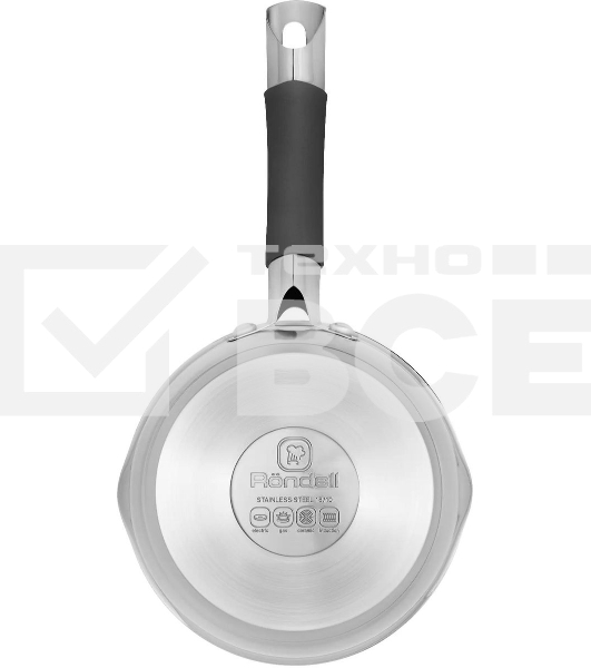 Ковш Rondell Flamme RDS-026, 1.3л, 16см, с крышкой, стальной