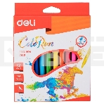 Фломастеры Deli EC10000 ColoRun Вентилируемый 12цв. коробка с европодвесом, фото 1