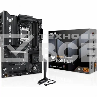 Материнская плата ASUS TUF Gaming B850-E WiFi, AM5, AMD B850, 4xDDR5, 4xSATA, 3xM.2, 1xPCIe 5.0 x16, 1xPCIe 4.0 x16, 1xPCIe x1, 1xDP, 1xHDMI, 2xUSB-C (1x10Gbps, 1x20Gbps), 3xUSB-A 5Gbps, 3xUSB-A 2.0, 1x2.5Gb LAN, Wi-Fi 6E, Bluetooth 5.3, 3x3.5 мм, 7.1, AT