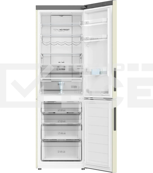 Холодильник Haier C2F636CCRGU1 бежевый, двухкамерный, 256/108л, морозилка снизу, No Frost