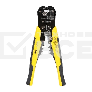 Инструмент многофункциональный для зачистки проводов (стриппер) 3-в-1 Deli DL2018 175мм, диапазон зачистки 0,6-2,6 мм, пружина с автоматическим возвратом