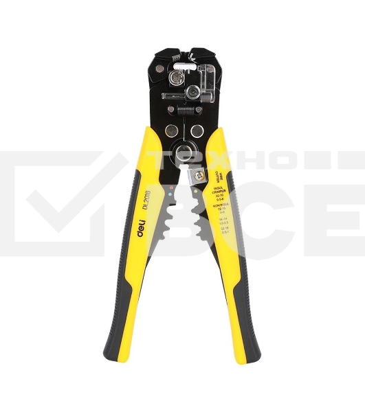 Инструмент многофункциональный для зачистки проводов (стриппер) 3-в-1 Deli DL2018 175мм, диапазон зачистки 0,6-2,6 мм, пружина с автоматическим возвратом