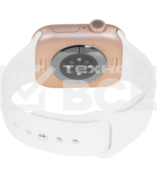 Умные часы Apple Watch Series 11 A3331 42мм OLED корп.розовое золото Sport Band рем.белый разм.брасл.:150-200мм (MEU44LW/A)