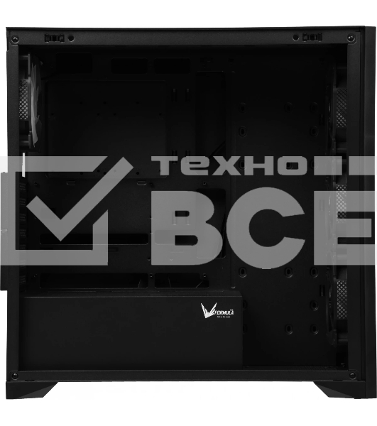 Корпус Formula V Line TimberLine T0 Black, ATX, wood+plastic front, TYPE-C*1, USB3.0*2, FRONT 3x120мм FRGB, REAR 1x120мм FRGB