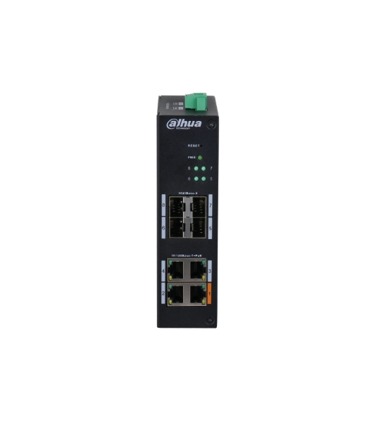 Коммутатор Dahua DH-HS4408-4ET-60, 4×100 Мбит/с + 4×1 Гбит/с SFP, управляемый