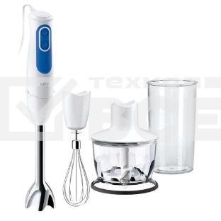 Блендер погружной Braun MQ 3035 WH Sauce 700Вт белый/синий