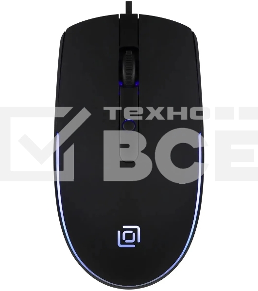 Мышь проводная Oklick 100M черный, 1600 dpi, USB, кнопки - 4