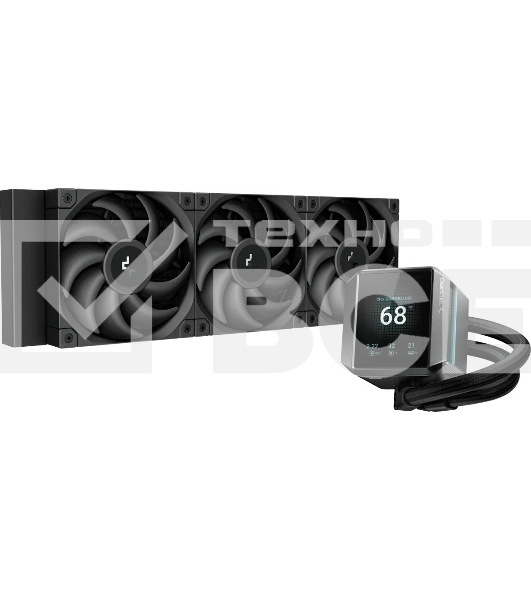 Система жидкостного охлаждения DEEPCOOL MYSTIQUE 360 ARGB черный, 120 мм, алюминий/медь, 2150 об/мин, 36.49 дБ, 4 pin, 300 Вт
