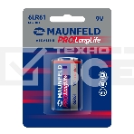 Батарейки Maunfeld PRO Long Life Alkaline 9V(6LR61) MB9-BL1, блистер 1 шт., фото 1
