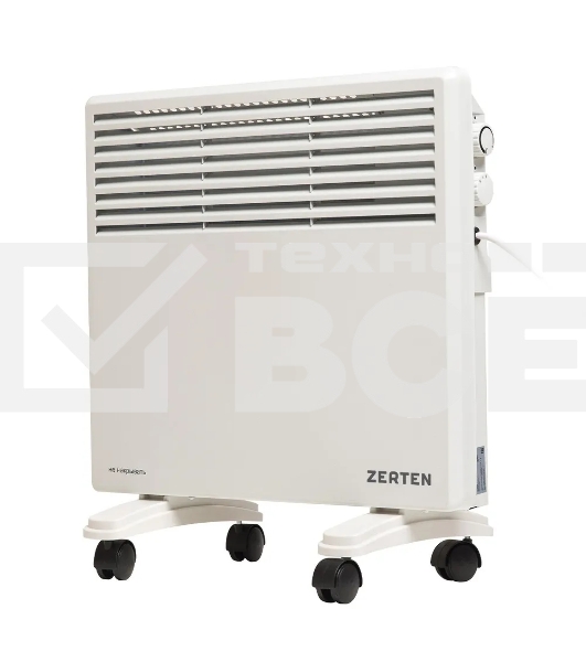 Конвектор Zerten ZL-10 белый, 1000 Вт, 15 м2, термостат