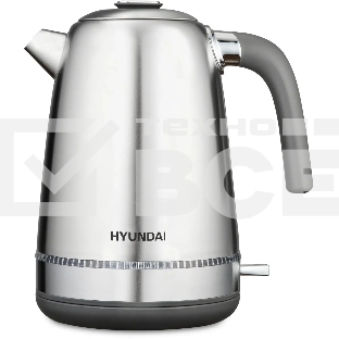 Чайник электрический Hyundai HYK-S5806 1.7л. 2200Вт серебристый матовый/черный (корпус: нержавеющая сталь)