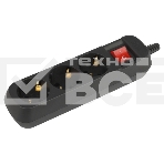 Колодка удлинителя ЭРА KX-3es-B 3 розетки с заземлением с выключателем черная, фото 1