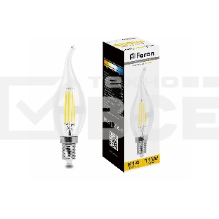 Лампа светодиодная FERON LB-714 (38010) 11W 230V E14 2700K прозрачная