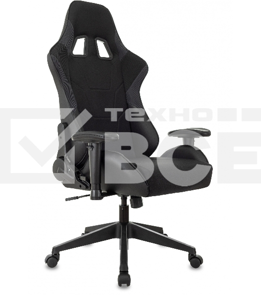 Кресло игровое Бюрократ VIKING 4 AERO BLACK EDITION черный искусст.кожа/ткань