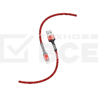 Кабель Smartbuy (iK-512-S26r) S26 Lightning красн., 3 А,PD,нейл.,1 м