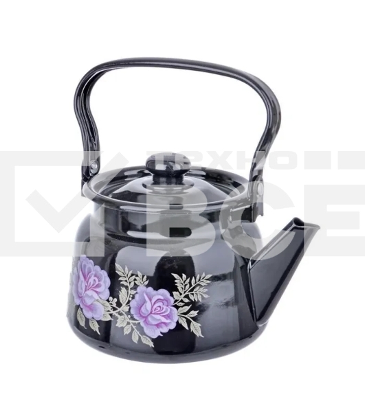 Чайник СИБИРСКИЕ ТОВАРЫ эмал 2,3 л с рис С2714.36 черный
