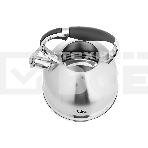 Чайник для плиты LARA LR00-75 (Зеркальный) 3.3л индукц. капс. дно, свисток с кноп. механизмом, фото3