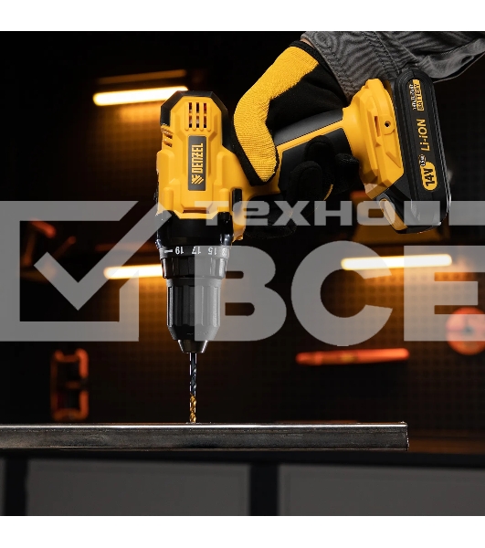 Набор сверл по металлу Denzel 1,5-6,5 мм, HSS-Tin, Golden Tip, 13 шт