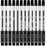 Набор ручек гелевых Deli 33205-BK прозрачный/черный, черные чернила, блистер (12шт), линия 0.5мм, резиновая манжета 12 ручек + 12 сменных стержней, фото4