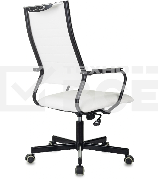 Кресло руководителя Бюрократ CH BALANCE белый экокожа крестов. металл черный